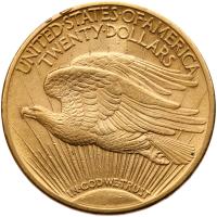 1913 $20 St. Gaudens Sharpness of EF40 - 2