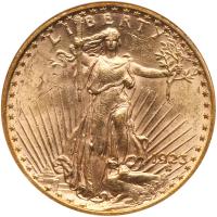 1923 $20 St. Gaudens NGC MS61