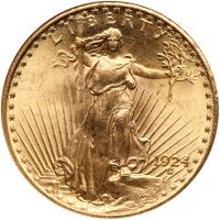 1924 $20 St. Gaudens NGC MS65