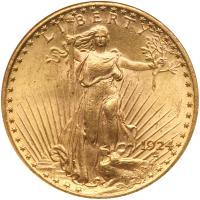 1924 $20 St. Gaudens NGC MS64