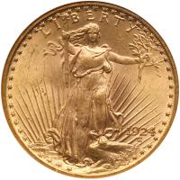 1924 $20 St. Gaudens NGC MS64