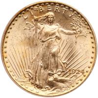 1924 $20 St. Gaudens PCGS MS63