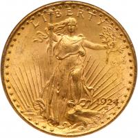 1924 $20 St. Gaudens NGC MS63