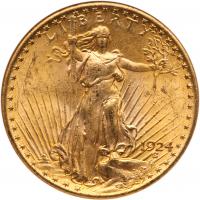 1924 $20 St. Gaudens NGC MS63