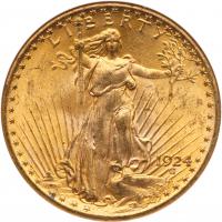 1924 $20 St. Gaudens NGC MS63