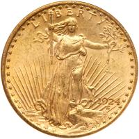 1924 $20 St. Gaudens NGC MS62