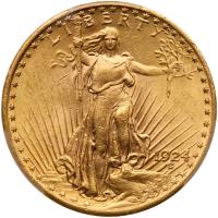 1924 $20 St. Gaudens PCGS MS62