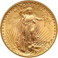 1924 $20 St. Gaudens NGC MS62