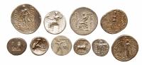 10-Piece Lot of Better Greek Silver Coins - 2