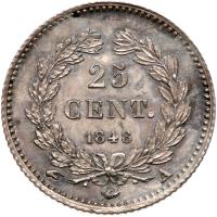 France. 25 Centime, 1848-A (Paris) Unc - 2