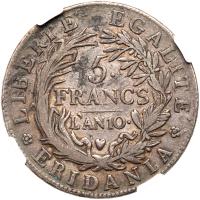 Italian States: Piedmont. 5 Francs, AN 10 (1801) NGC VF20 - 2