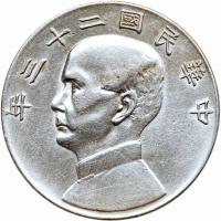 China-Republic. Junk Dollar, Year 23 (1934) EF Details