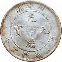 Chinese Provinces: Chihli. Dollar, Year 34 (1908) EF Details - 2