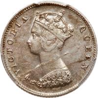Hong Kong. 10 Cents, 1868 PCGS AU53