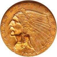 1925-D $2.50 Indian NGC MS64