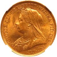 Great Britain. Half Sovereign, 1893 NGC MS64