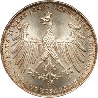 German States: Frankfurt am Main. 2 Gulden, 1848 NGC MS64 - 2