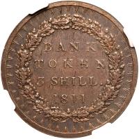 Great Britain. Three Shillings Bank Token, 1811 NGC MS62 - 2