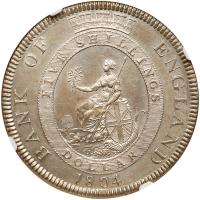 Great Britain. 5 Shillings - Bank Dollar, 1804 NGC MS61 - 2
