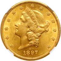 1897-S $20 Liberty NGC MS61