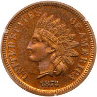 1873 Indian Head 1C. Closed 3 PCGS PF64 RB