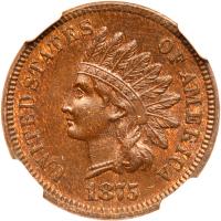 1875 Indian Head 1C NGC MS65 BR