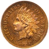 1877 Indian Head 1C PCGS PF65 BR