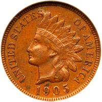 1905 Indian Head 1C ANACS AU50