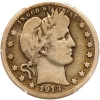 1913-S Barber 25C PCGS VG8