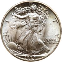 1939 Liberty Walking 50C PCGS MS67