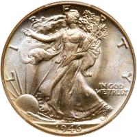 1946 Liberty Walking 50C PCGS MS67