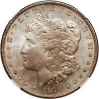 1878 Morgan $1. 8 Tail Feathers NGC MS64