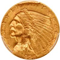 1925-D $2.50 Indian PCGS MS62