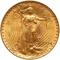 1924 $20 St. Gaudens PCGS MS64