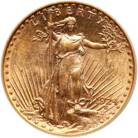 1924 $20 St. Gaudens PCGS MS64