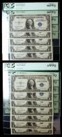 1935-A, $1 Silver Certificate. Group of 12 PCGS graded Gem Notes