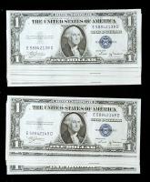 1935-B, $1 Silver Certificate. Group of 17 Consecutively Numbered Notes