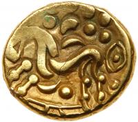 Britain, North-Eastern series ('Corieltauvi'). Uninscribed. Gold Stater (6.14 g), ca. 50 BC-AD 30 - 2