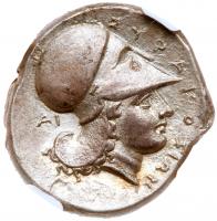 Sicily, Syracuse. Timoleon and the Third Democracy. Silver Stater (8.20 g), 344-317 BC - 2