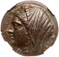 Sicily, Syracuse. Philistis, wife of Hieron II. Silver 16 Litrai (13.57 g), 275-215 BC