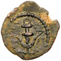 Judea. Herodian Dynasty. Herod I The Great, ca. 40 BCE, AE Prutah (1.63 g)