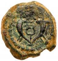 Judea. Herodian Dynasty. Herod I The Great, ca. 40 BCE, AE Prutah (1.63 g) - 2