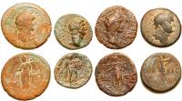 Judea. Herodian Dynasty. Agrippa II under Flavian Rule. Group of 4 Bronzes