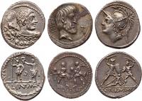 Roman Republic. Silver Denarii 3-piece lot VF to EF