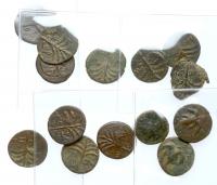 14-piece lot of Judaean Bar Kochba Middle Bronzes (AE 24) AD 132-135