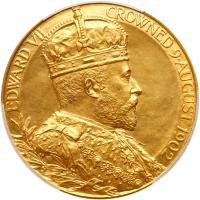 Great Britain. Coronation Gold Medal, 1902 PCGS Specimen 62