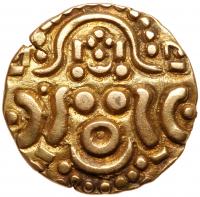 India: Gahadavalas of Kanauj. Gold Stater or Dinar, ND VF