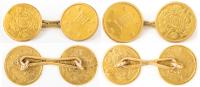 Japan. Pair of Gold Cuff Links VF Details