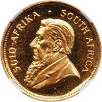 South Africa. Â¼ Krugerrand, 1982 NGC MS68