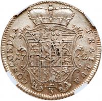 German States: Anhalt-Zerbst. 2/3 Taler, 1742 NGC AU55 - 2